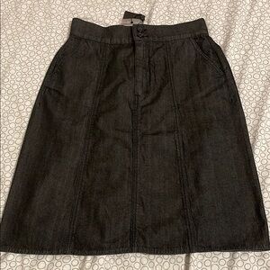 YSL Dark Grey Denim Skirt